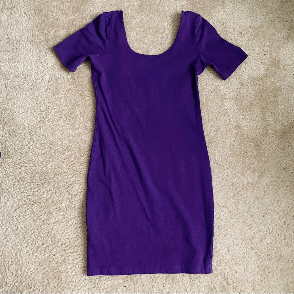 Forever 21 scoop neck purple dress